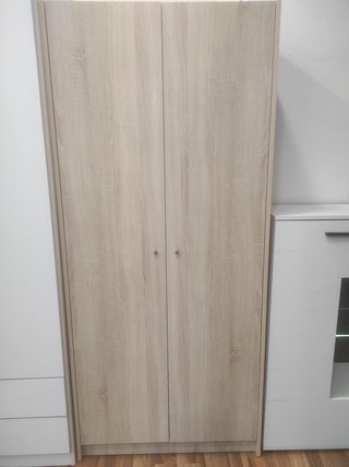 Armario Multiuso 2 Puertas Blanco y Madera