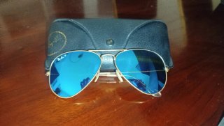 Gafas Ray-Ban Aviator Azul Dorado