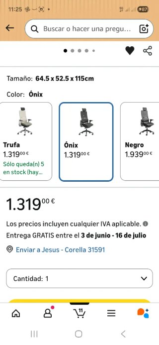 Silla de oficina Steelcase Please 2 Negra (NUEVO)
