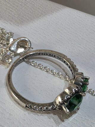 Conjunto Pandora Corazones Verdes