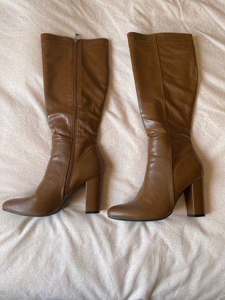 Botas altas mujer talla 38 efecto piel