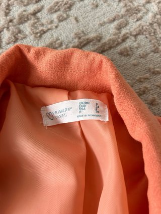 Traje de lino naranja Primark