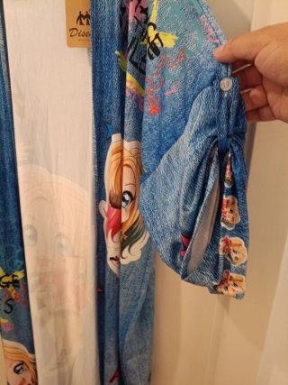 Kimono largo punto frio estampado Harley Quinn