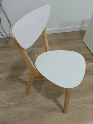 Silla Nórdica NORDMYRA Blanca Madera