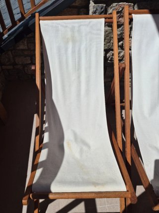 2 Amache in legno bianche