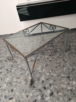 Mesa de forja con cristal