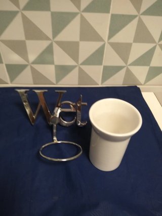 Set Baño Metal Cerámica Nuevo