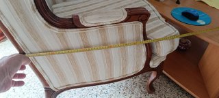 Poltrona Chesterfield Stile Luigi XV Isabellina