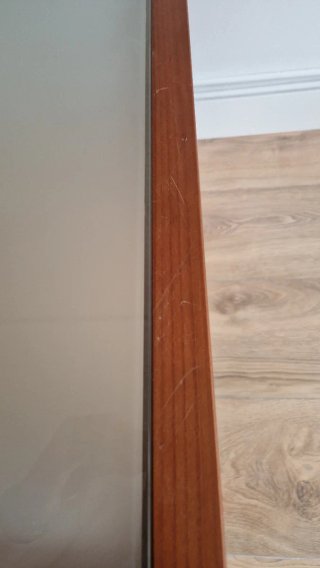 Mesa auxiliar madera y cristal
