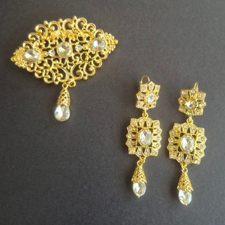 Conjunto Fallero Broche y Pendientes Oro