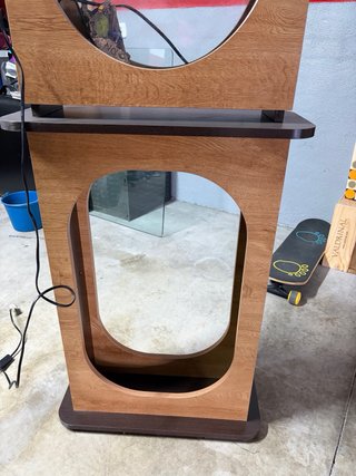 Acuario con mueble decorativo agua fría