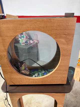 Acuario con mueble decorativo agua fría
