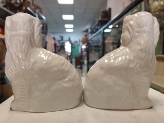 Pareja Perros Staffordshire Antigua