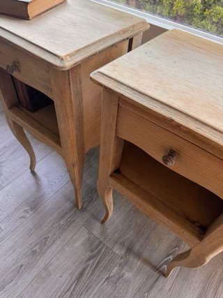 Pareja Mesitas Francesas Provenzales Madera