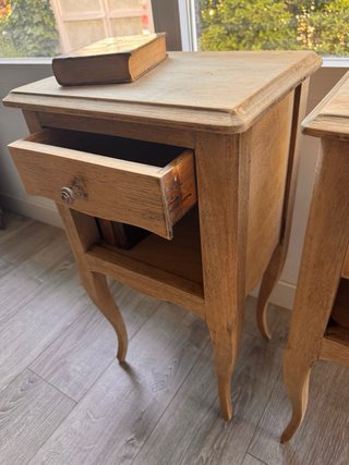 Pareja Mesitas Francesas Provenzales Madera