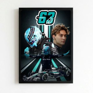 Quadro Poster Formula 1 George Russell 63
