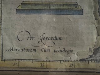 Mapa antiguo Fionia Mercator s.XVII