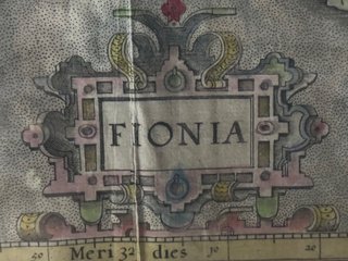 Mapa antiguo Fionia Mercator s.XVII