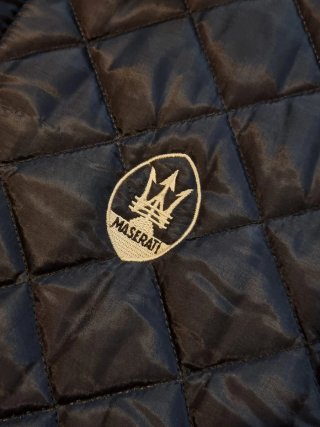 Giacca trapuntata Maserati vintage blu