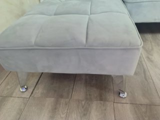 Sofá Cama Gris Terciopelo Nuevo