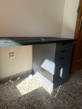 Scrivania IKEA 1.90cm + Alex Nero