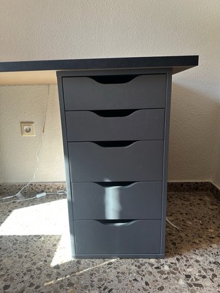 Scrivania IKEA 1.90cm + Alex Nero