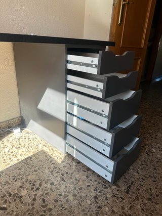 Scrivania IKEA 1.90cm + Alex Nero