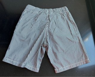 Conjunto camiseta excavadora y bermuda rayas T.7-8