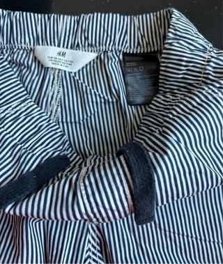Conjunto camiseta excavadora y bermuda rayas T.7-8