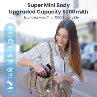 Mini batería externa 5200mAh USB-C ultraligera