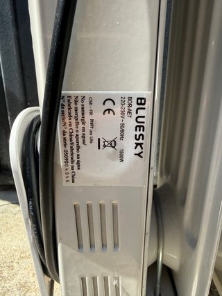 Radiador Aceite Bluesky 1500W 7 Elementos