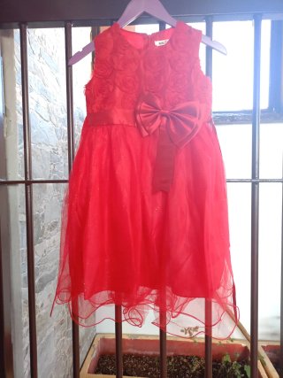 Vestido fiesta niña rojo