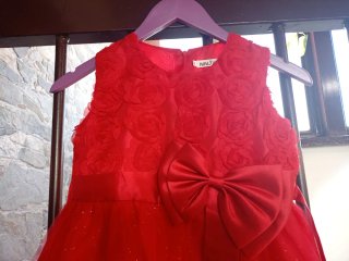 Vestido fiesta niña rojo