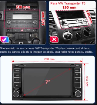 Autorradio 2 DIN 32GB VW Touareg/Transporter