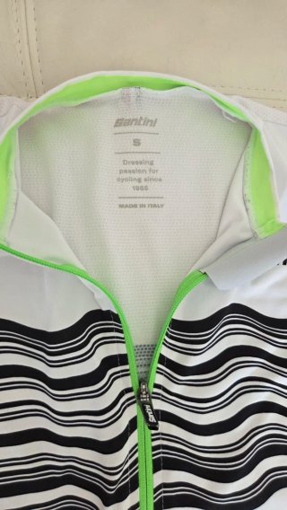 Maglia ciclismo donna Santini S bianca