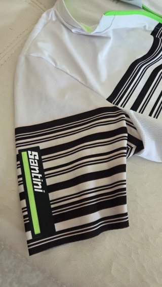 Maglia ciclismo donna Santini S bianca