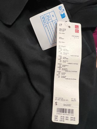 Polo Uniqlo Negro Hombre Talla M AlRism