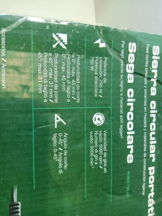 Sierra Circular Parkside PHKS 750 A1
