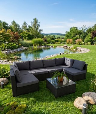 Conjunto Muebles Terraza Sofá y Mesa
