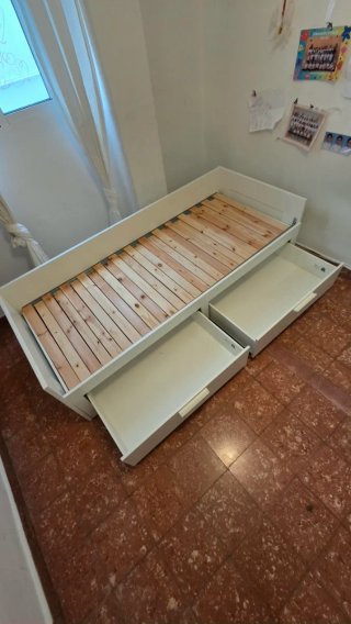 BRIMNES Estructura diván con 2 cajones