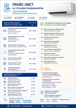 Servicios de electricista, fontanero y aires acond