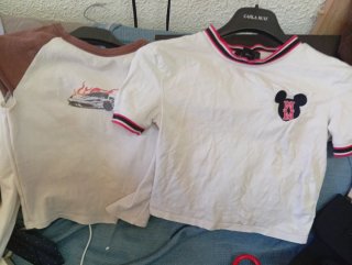 2 Camisetas Crop Disney Talla Única