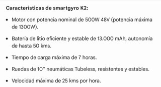 Patinete Eléctrico SmartGyro K2 Gris