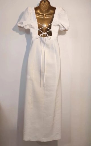 Vestito lungo Zara bianco con spacco - Nuovo