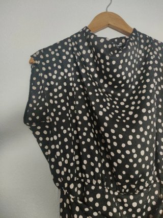 Vestido Zara lunares negro y blanco Talla M
