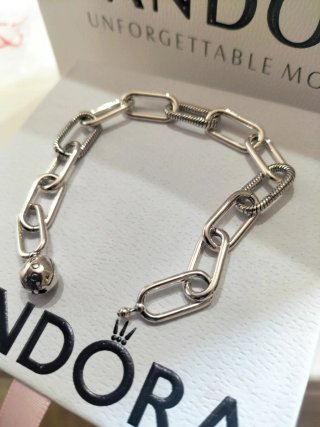 Pulsera Pandora eslabones plata