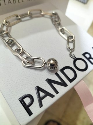 Pulsera Pandora eslabones plata