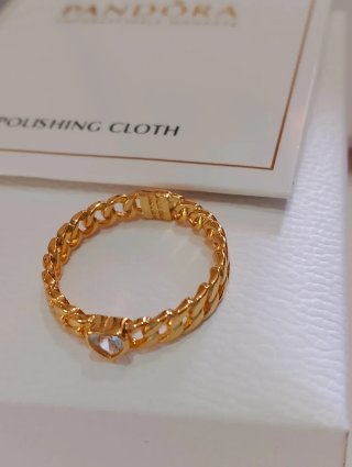 Anillo Pandora Oro 14k Corazón