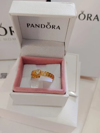 Anillo Pandora Oro 14k Corazón