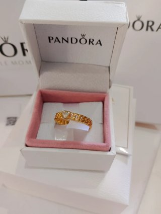 Anillo Pandora Oro 14k Corazón